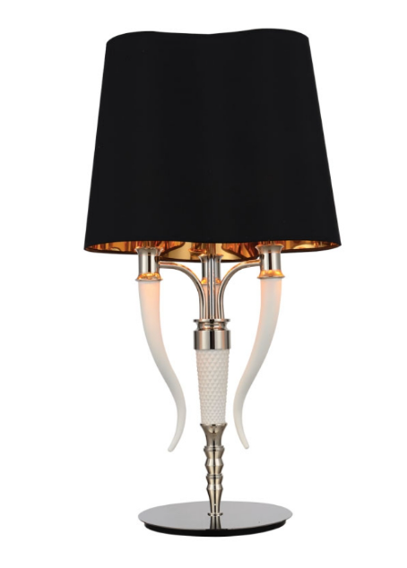 BLACK FABRIC TABLE LAMP