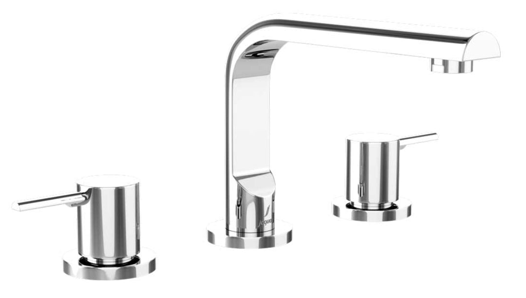 3-HOLE BASIN MIXER ROUND SPOUT -CHROME ( FLP-CHR-5189MRS).
