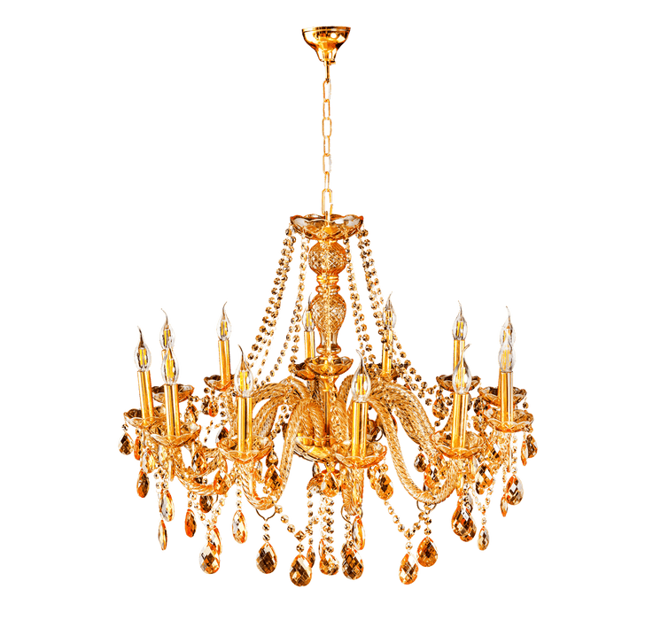 MONARC CHANDELIER 12LS E14 HONEY GLD