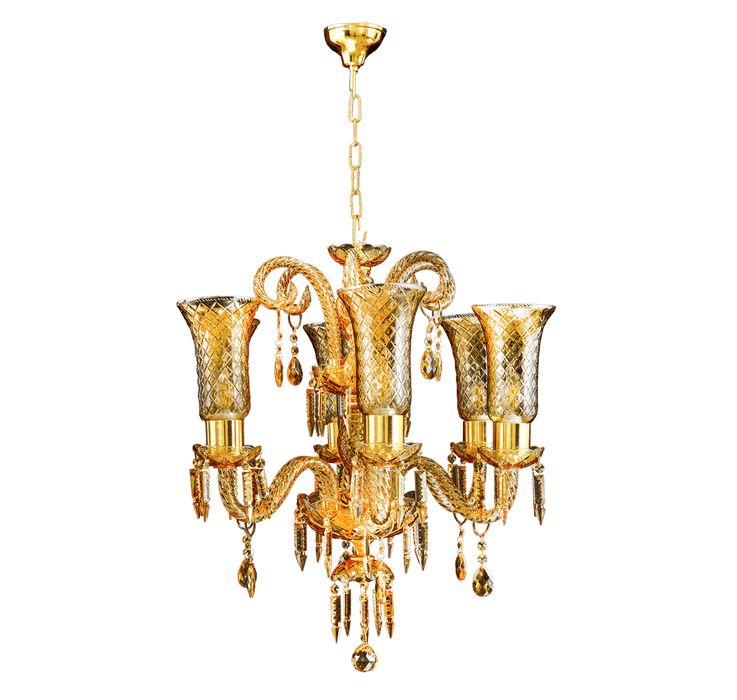 REGAL CHANDELIER 6LS E14 HONEY GLD