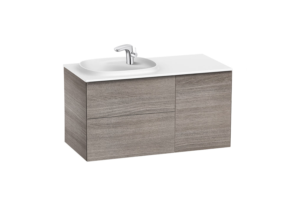 Unik (base unit with two drawers, one door and SURFEX® basin on the left)