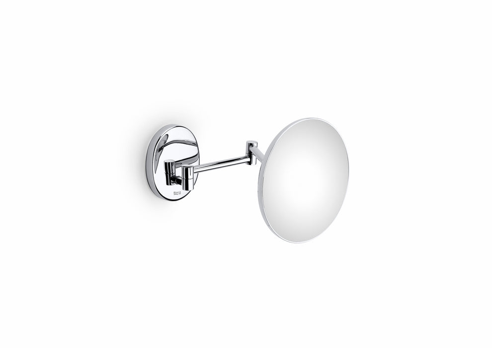 Wall-mounted magnifying mirror with articulated arm
