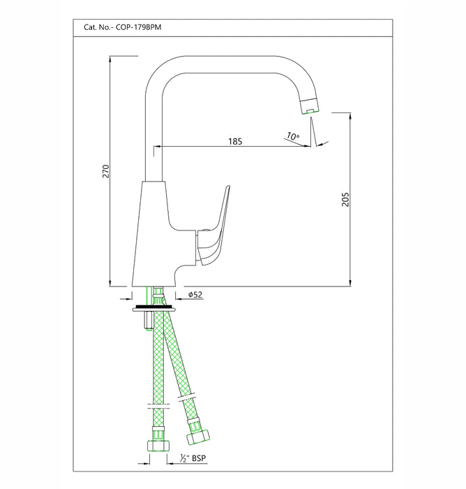 SINGLE LEVER SINK MIXER(COP-CHR-179BPM)