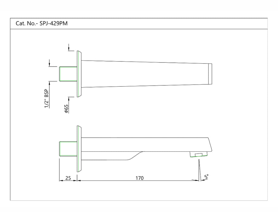 BATHTUB SPOUT (SPJ-CHR-429PM)