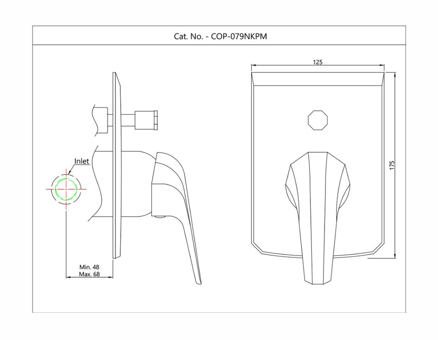 SINGLE LEVER EXPOSED PARTS KIT OF HI -FLOW DIVERTER(COP-CHR-079NKPM)