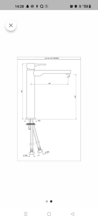 SINGLE LEVER TALL BOY- CHROME (FLP-CHR-5005BPM)