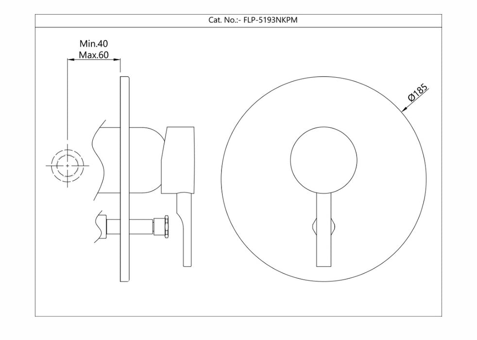SINGLE LEVER 3-INLET DIVERTER EXPOSED PARTS KIT- CHROME ( FLP-CHR-5193BKPM)