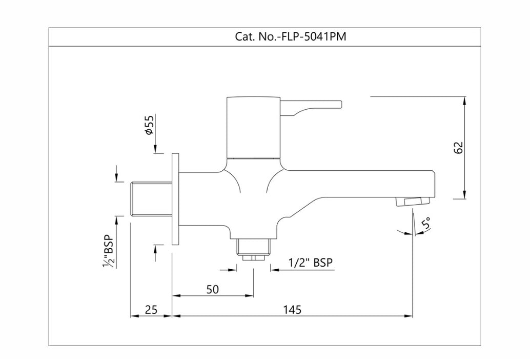 2 WAY BIB COCK-CHROME ( FLP-CHR-5041PM)