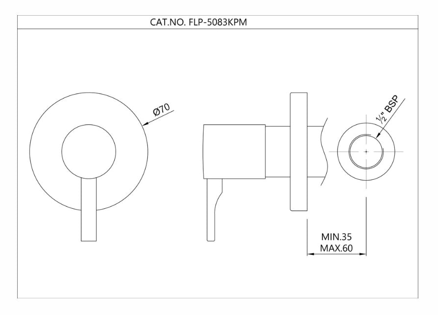 EXPOSED PART KIT OF CONCEALED STOP COCK AND FLUSH COCK-CHROME (FLP-CHR-5083KPM).