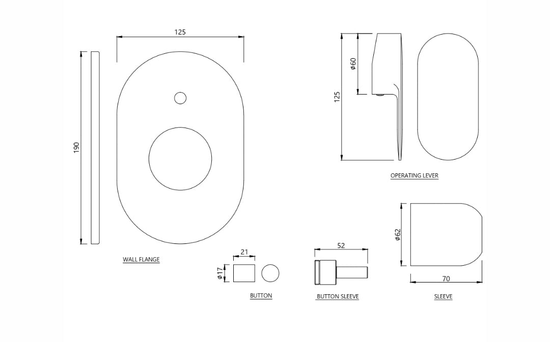 SINGLE LEVER EXPOSED PART KIT OF HI-FLOW DIVERTER(OPP-CHR-15079NKPM).