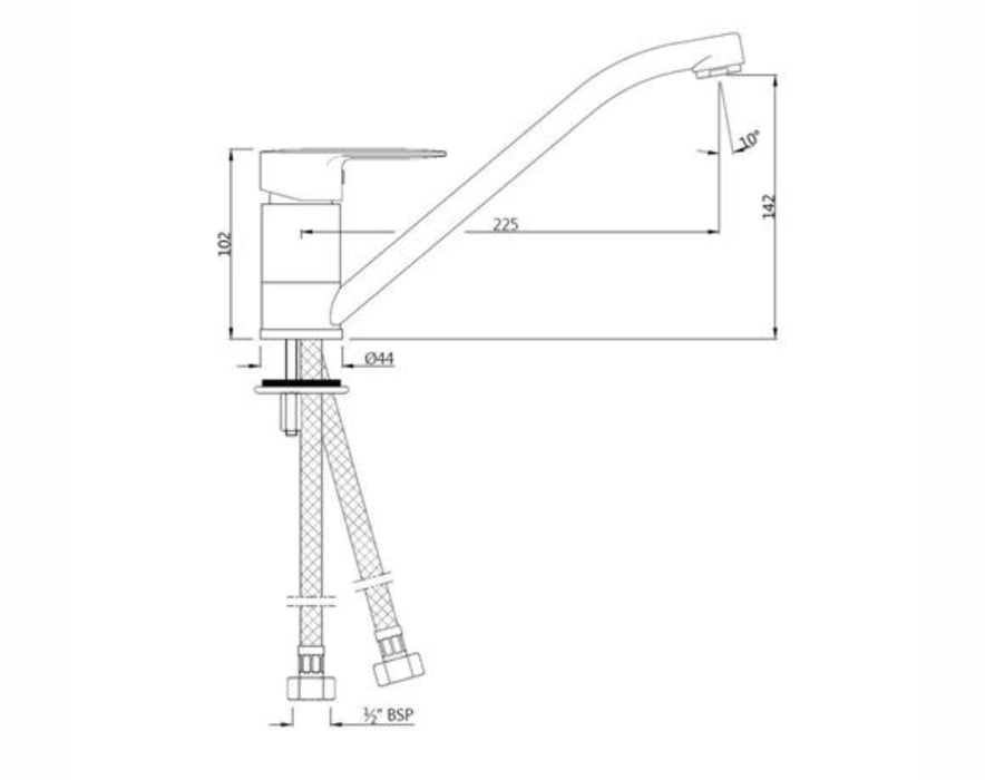 SINGLE LEVER SINK MIXER WITH SWINGING SPOUT ( OPP-CHR-15173BPM)