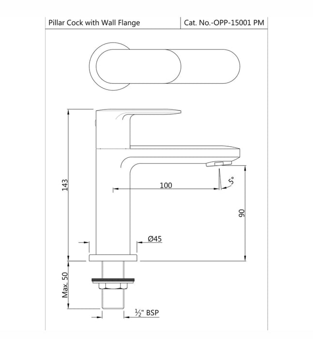 BASIN TAP 1/2 ( OPP-CHR-15001PM)
