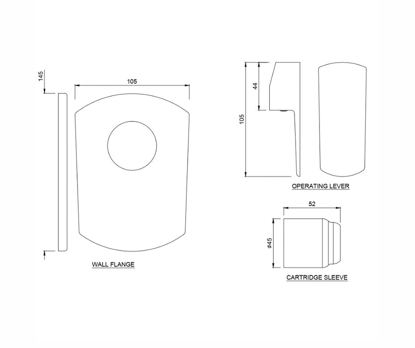SINGLE LEVER EXPOSED PARTS KIT OF DEUSCH MIXER-CHROME( KUP-CHR-35227KPM).
