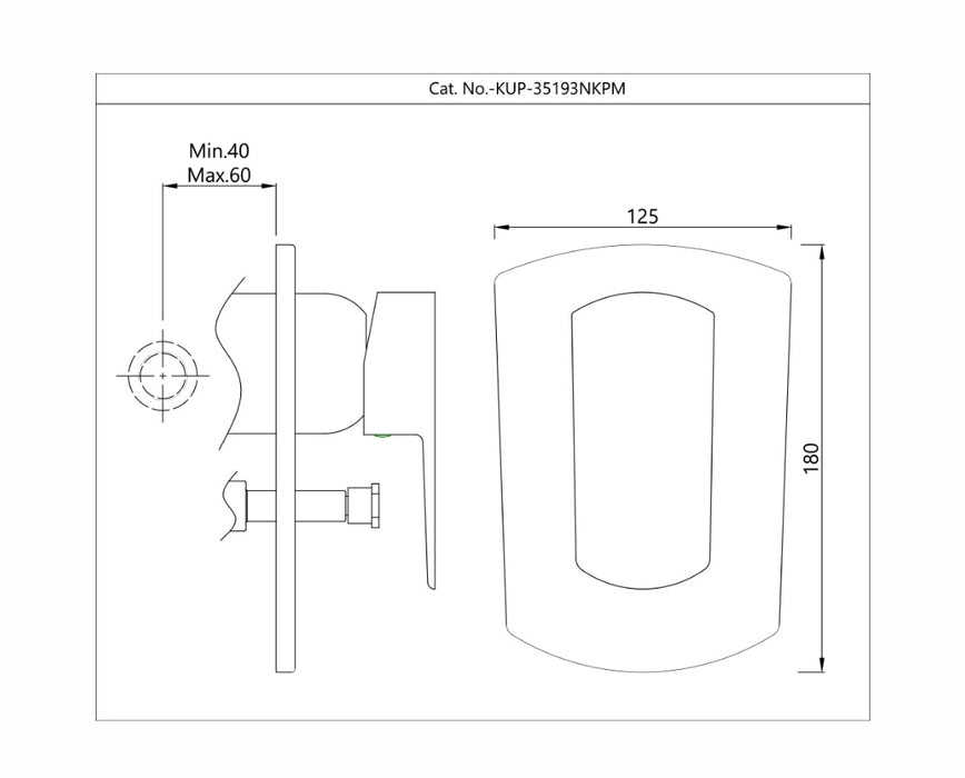 SINGLE LEVER 3-INLET DIVERTOR EXPOSED PARTS KIT ( KUP-CHR-35193NKPM).