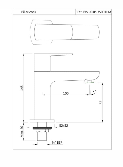 PILLAR COCK ( KUP-CHR-35001PM).