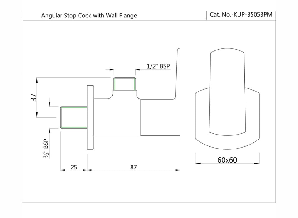 ANGULAR STOP COCK(KUP-CHR-35053PM)