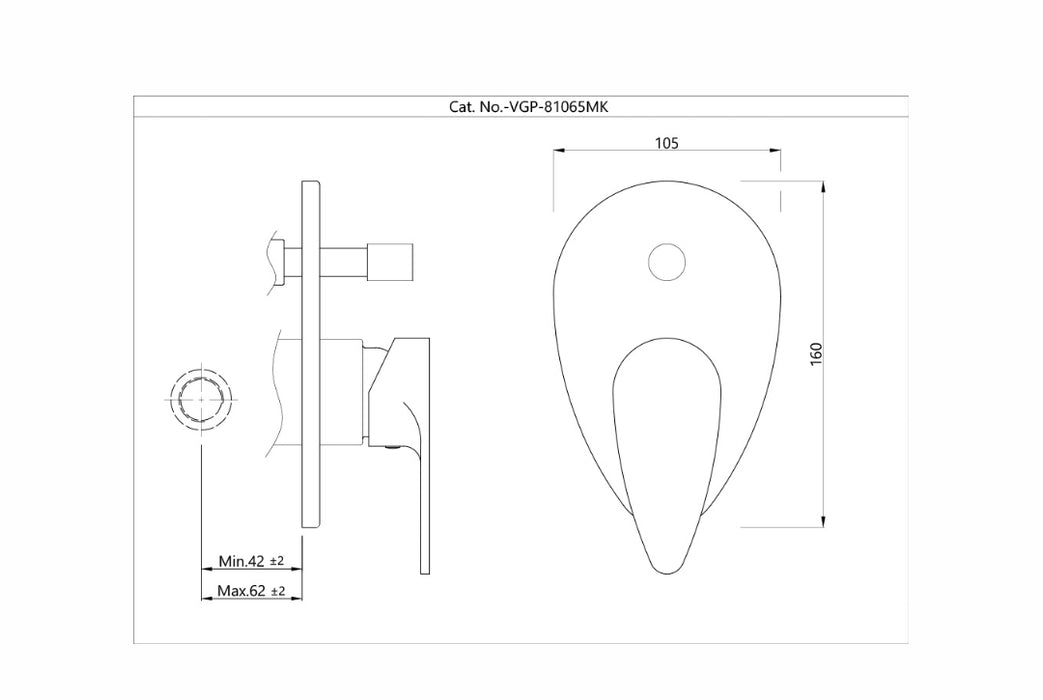 SINGLE LEVER EXPOSED PARTS KIT (VGP-CHR-81065MK)