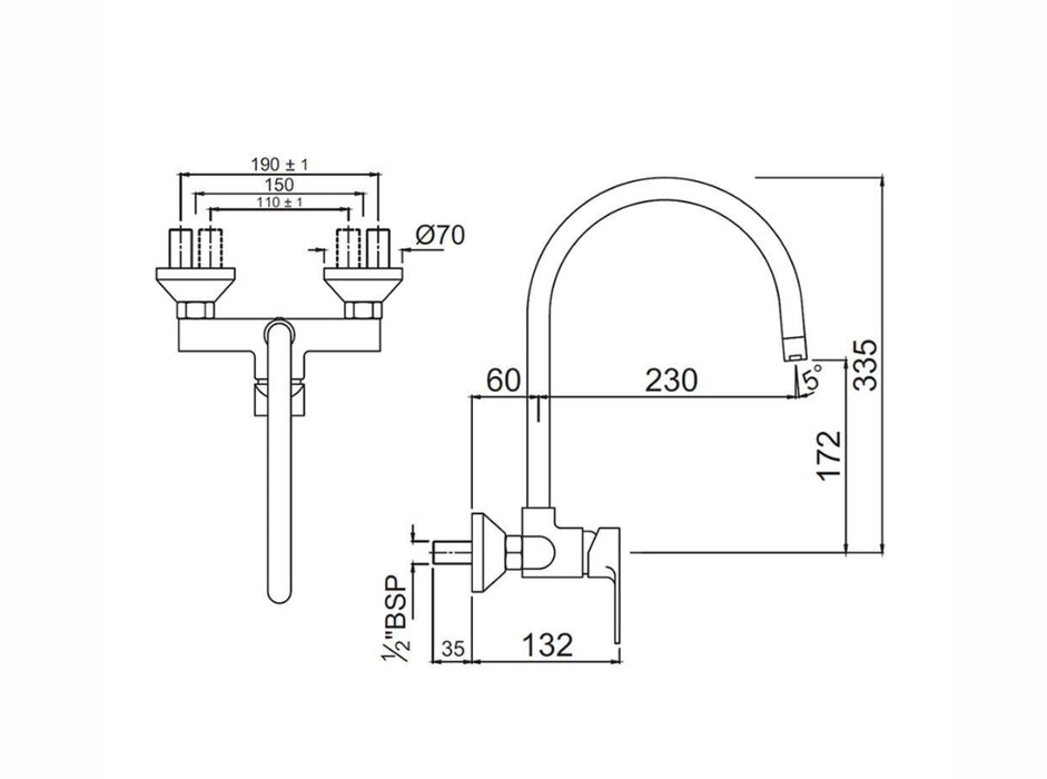 SINGLE LEVER SINK MIXER ( VGP-CHR-81165)