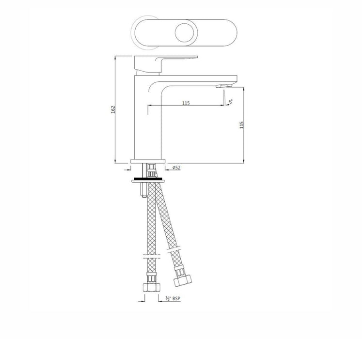 SINGLE LEVER BASIN MIXER (ORP-CHR-10011BPM).