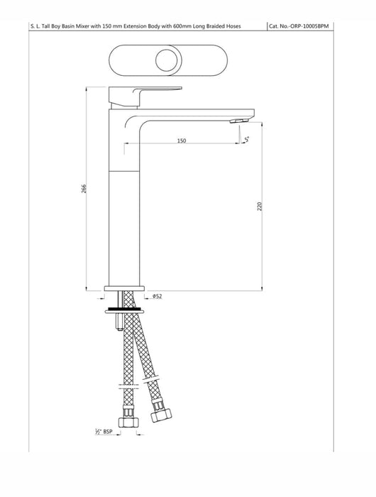 SINGLE LEVER TALL BOY(ORP-CHR-10005BPM).