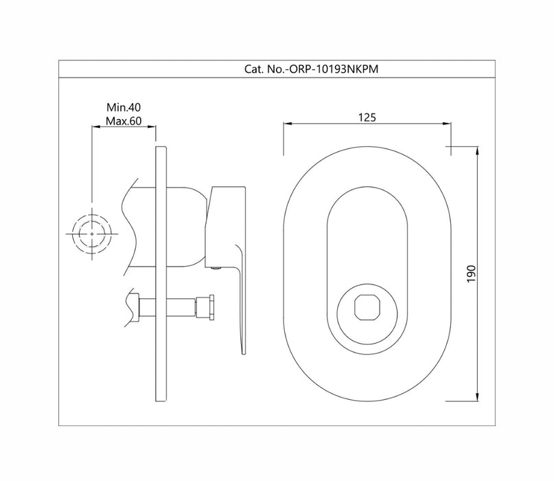 SINGLE LEVER 3-INLET DIVERTOR EXPOSED PARTS KIT ( ORP-CHR-10193NKPM)