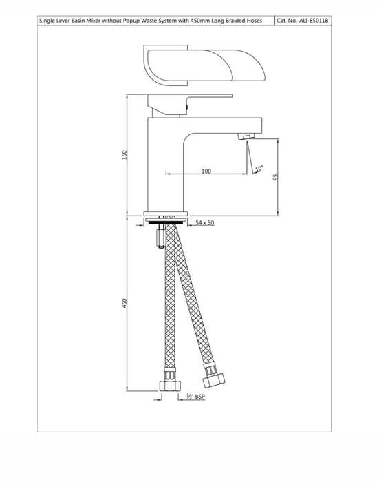 SINGLE LEVER BASIN MIXER( ALI0CHR-85011B)