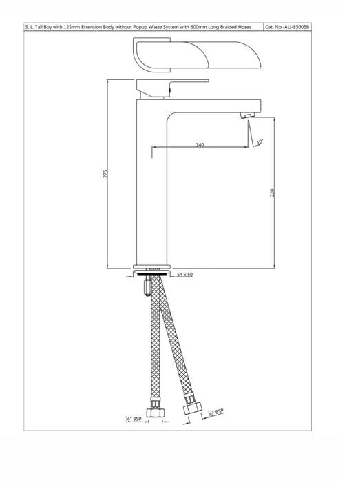 SINGLE LEVER TALL BOY (ALI-CHR-85005B)