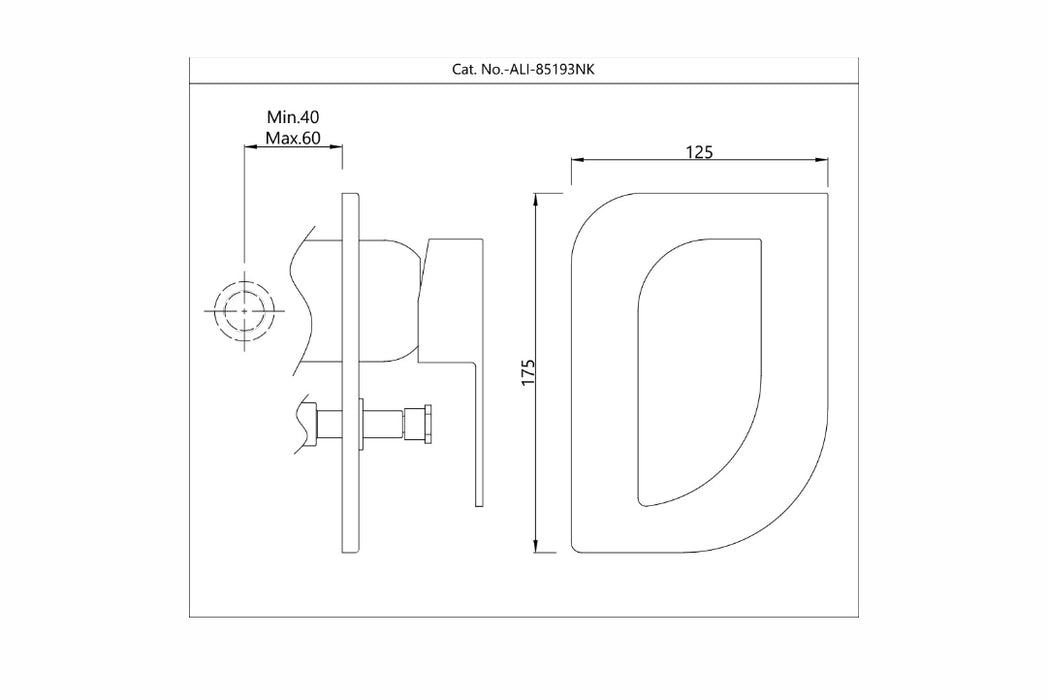 SINGLE LEVER 3-INLET DIVERTOR EXPOSED PARTS KIT( ALI-CHR-85193NK).