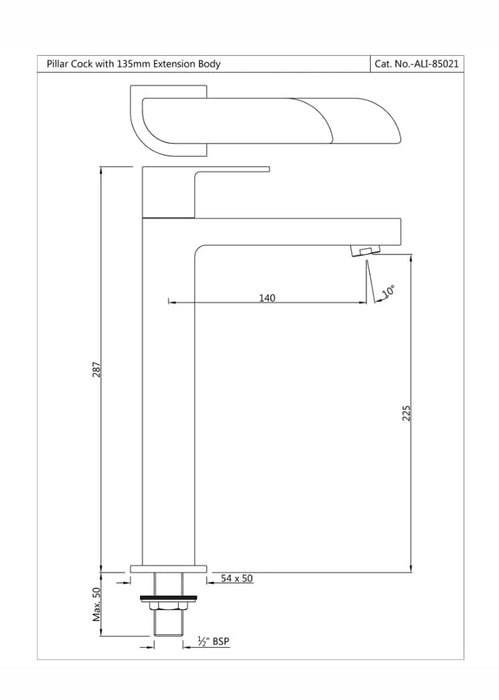 PILLAR COCK ( ALI-CHR-85021)