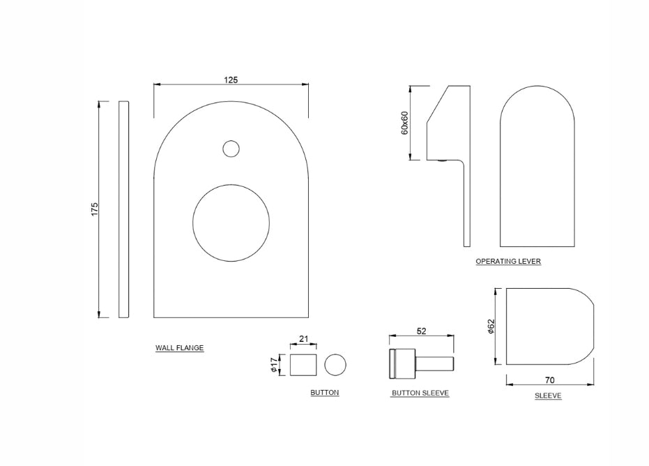 SINGLE LEVER EXPOSED PARTS KIT OF HI-FLOW DIVERTOR (LYR-CHR-38079NK)