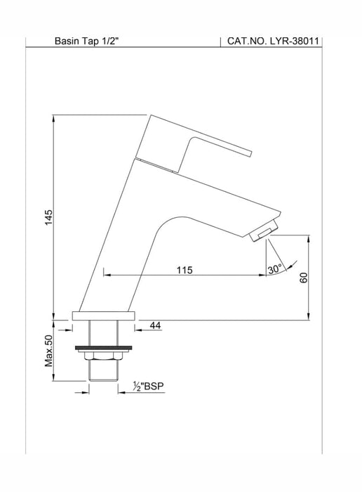 PILLAR COCK ( LYR-CHR-38011)