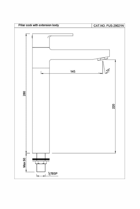 PILLAR COCK (FUS-CHR-29021N).