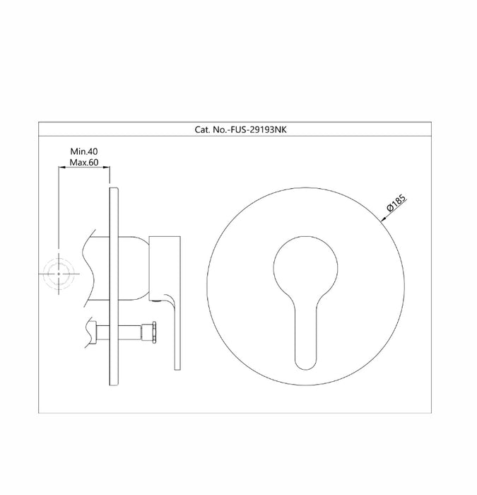 SINGLE LEVER 3-INLET EXPOSED PARTS KIT ( FUS-CHR-29193NK).