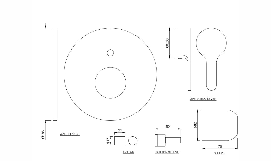 SINGLE LEVER EXPOSED PARTS KIT (FUS-CHR-29079NK).